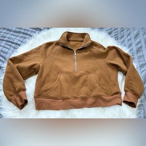 Brown Quarter-Zip Pullover